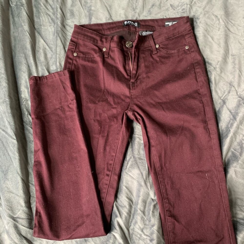 Oxblood “Buffalo” Stretch Jeans